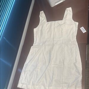 Old Navy White Sleeveless Square Neck Mini Dress